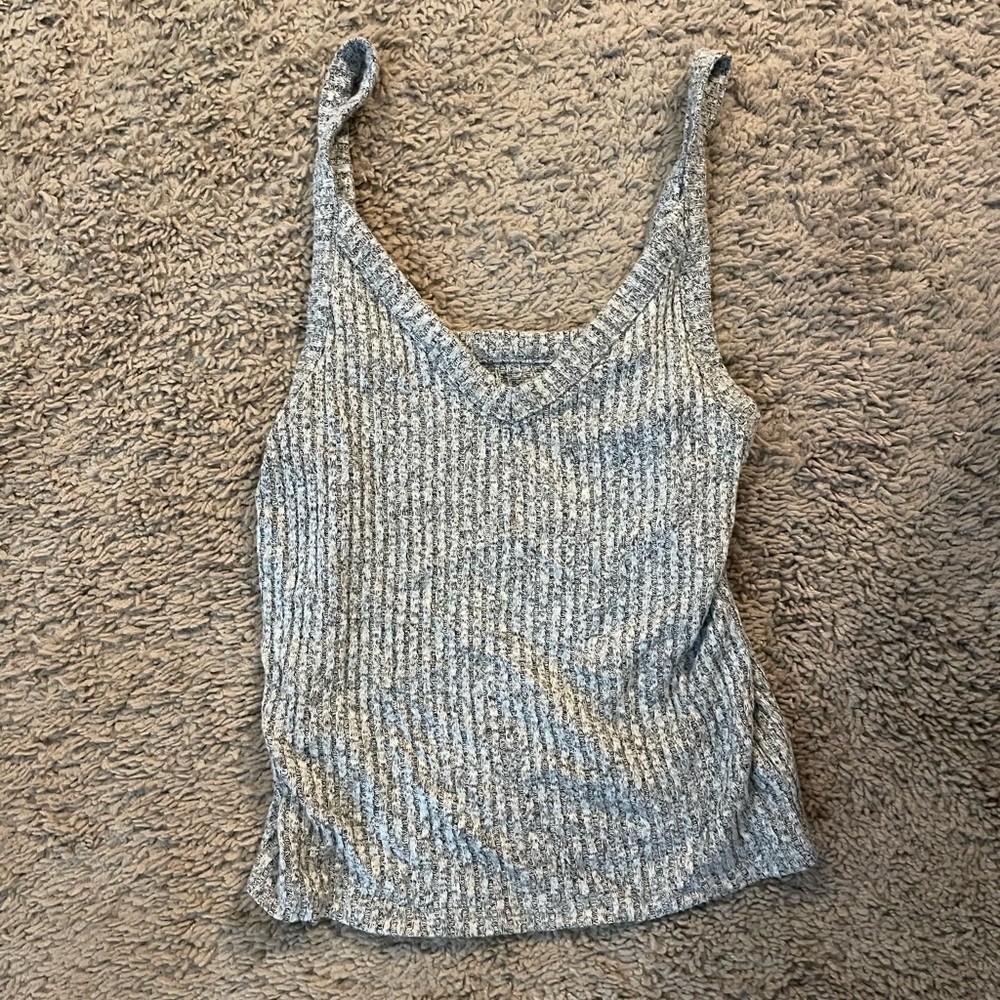 Ribbed cropped tank top